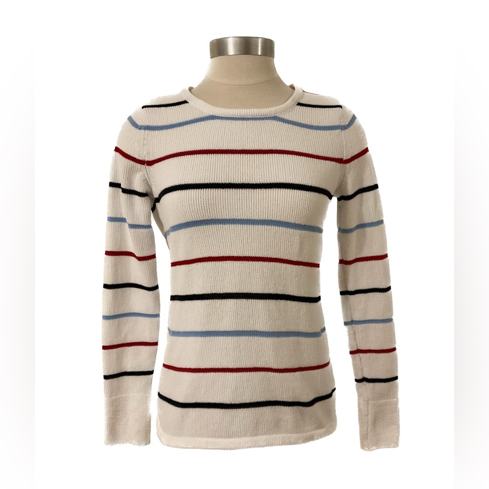San Francisco Striped Long-Sleeve Knit Pullover Sweater Ladies Size XS